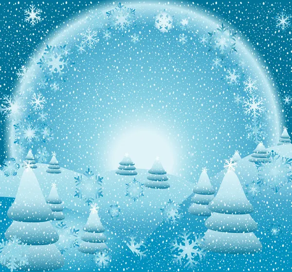 Fantasie Kerstmis landschap — Stockfoto
