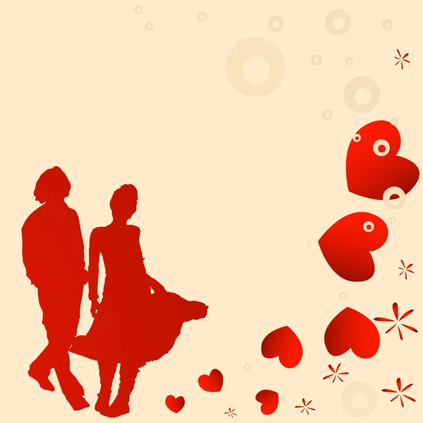 Paar, Valentijn ontwerp — Stockfoto