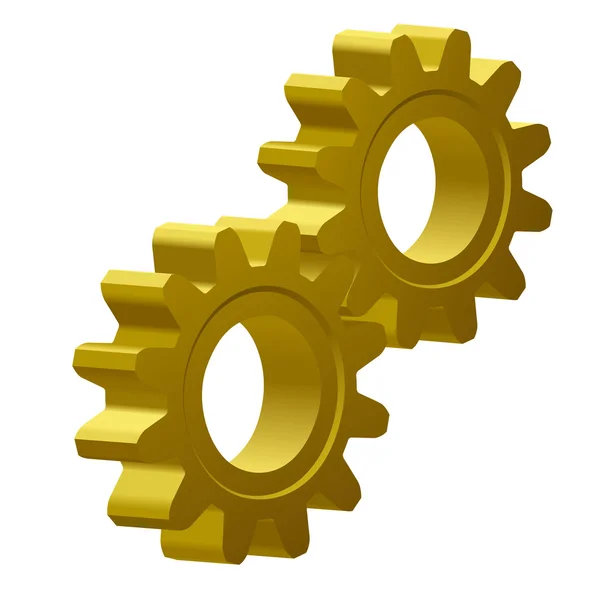 Golden gears — Stock Photo, Image