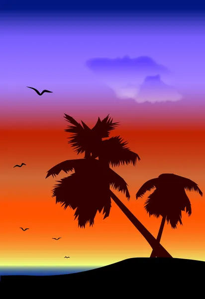 Palmtrees krajobraz — Zdjęcie stockowe