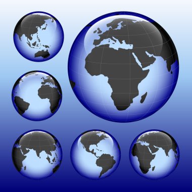 Shiny earth map clipart