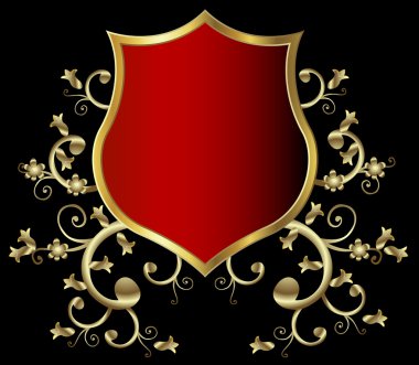 Golden shield clipart