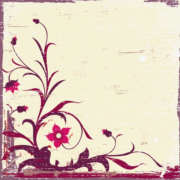 Grunge floral σύνθεσή — Φωτογραφία Αρχείου