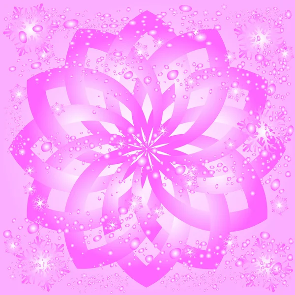 Ice pink rosette — Stock Photo, Image