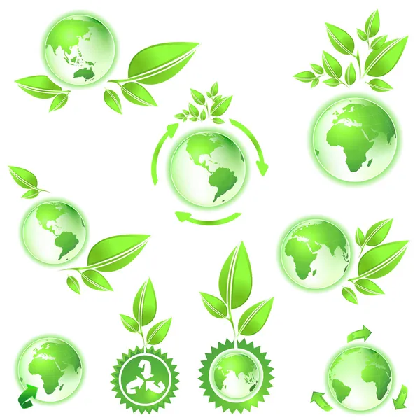 Go green planet erdkarten — Stockfoto