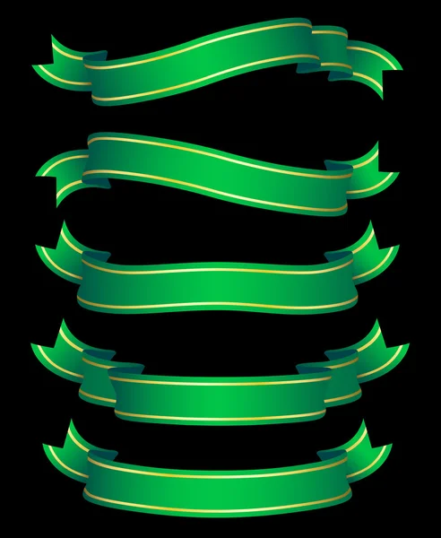 Green ribbons — Stock Photo, Image