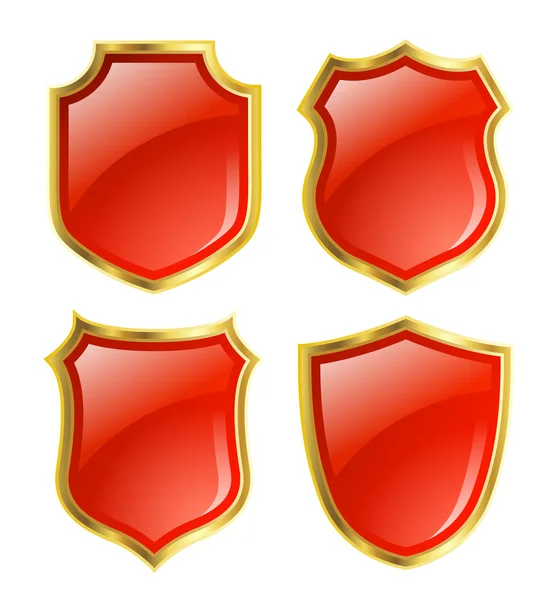 Red shields — Stockfoto
