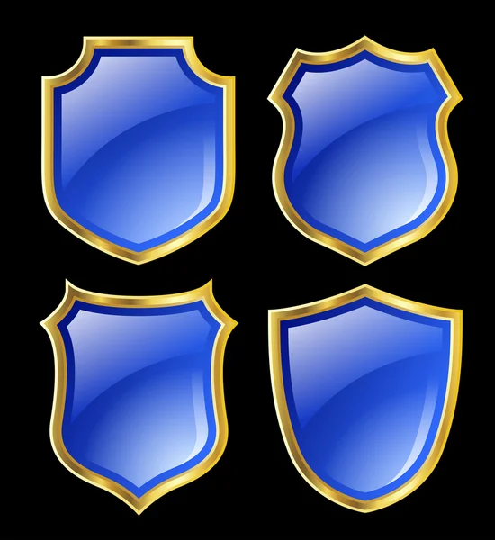 Blue shields — Stock Photo, Image
