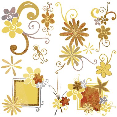 Floral elements clipart