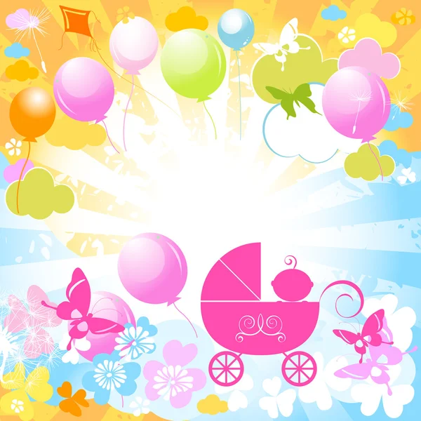 Baby carriage — Stock Vector