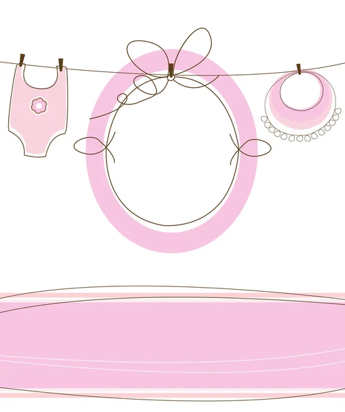 Baby girl arrival design — Stock Vector