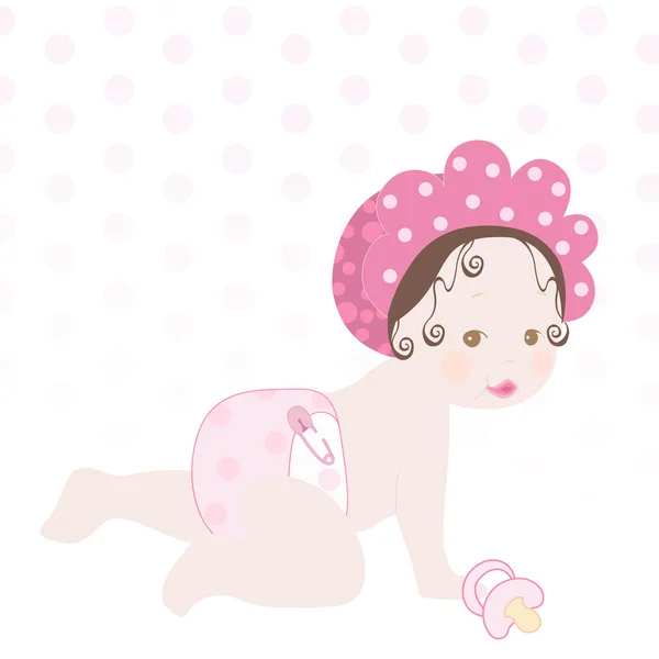 Baby Mädchen — Stockvektor
