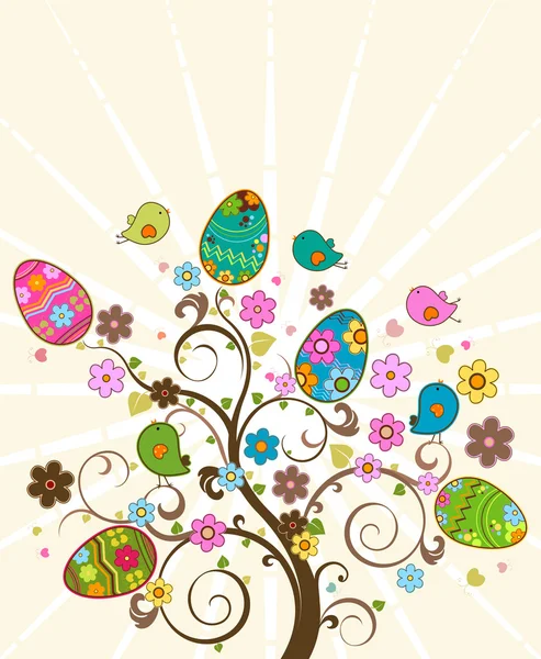Velikonoční strom — Stockový vektor