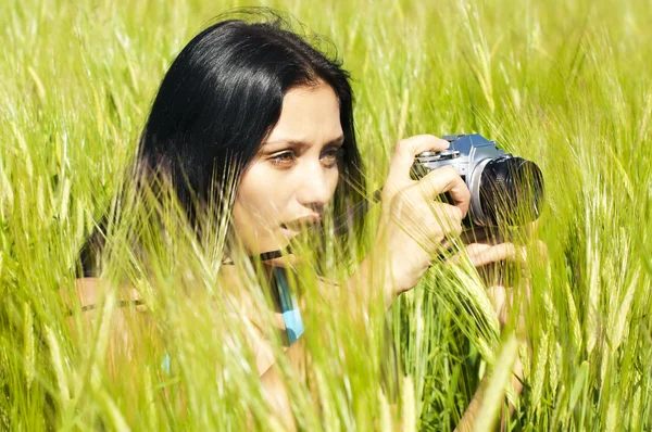 stock image Photographing woman