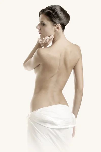 Woman with naked back — Stock Photo, Image