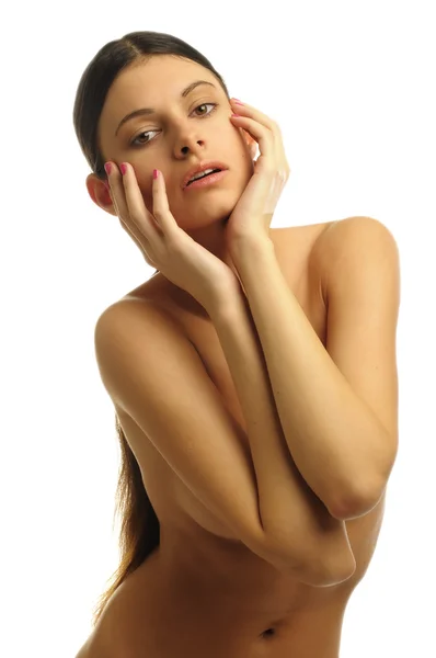 Portrét krásné nahé dívky — Stock fotografie