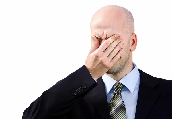 Businessman suffers from a headache — Stock Photo, Image