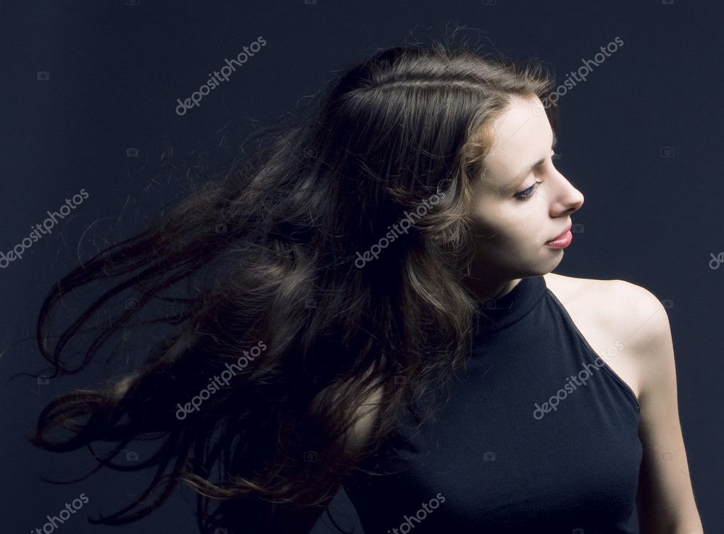 Black hair on a wind — Stock Photo © KrisCole #1451527