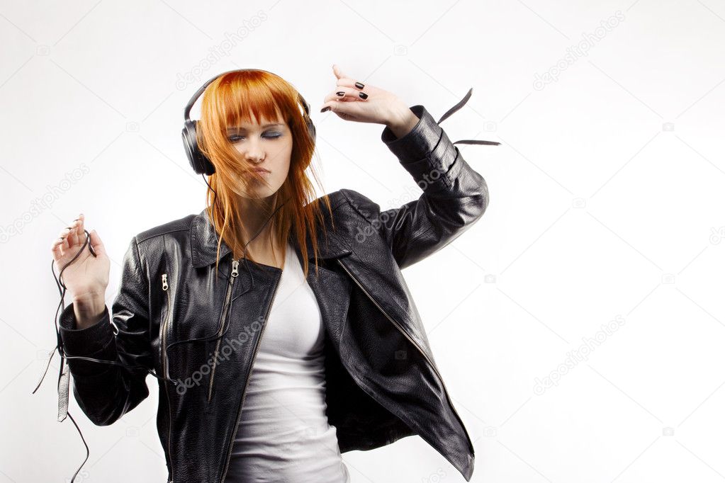 Girl is a music lover