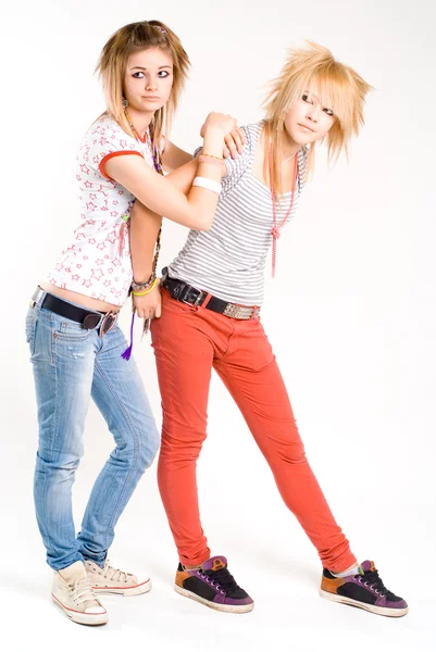 Two trendy girls — Stock Photo, Image