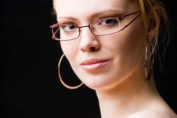 Žena v brýlích — Stock fotografie