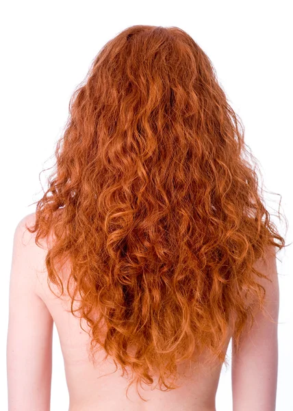 Wunderschöne lockige rote Haare — Stockfoto