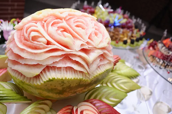 The decorated watermelon — Stock Photo, Image