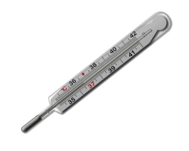 Mercurial thermometer (36,6) clipart