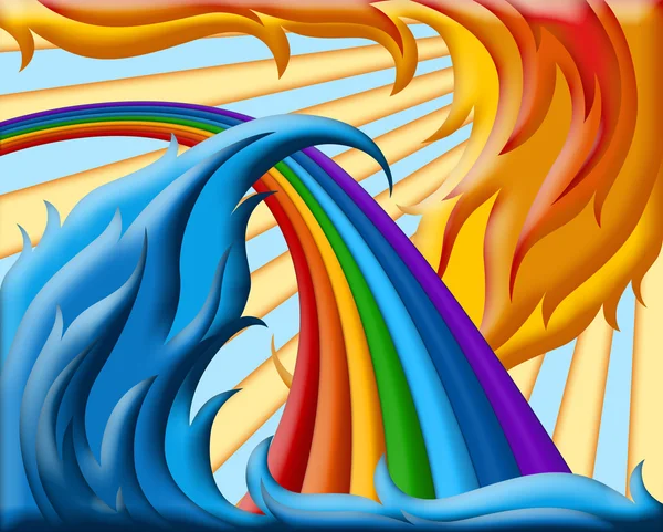 Ilustração do arco-íris — Fotografia de Stock