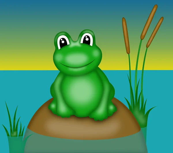 Uśmiechający się żaba — Zdjęcie stockowe