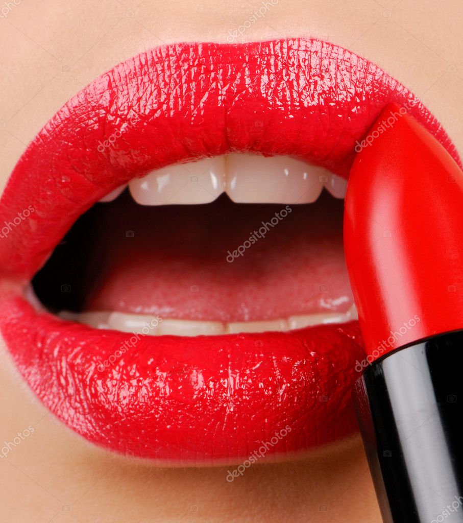 Red lipstick — Stock Photo © valuavitaly 1487972