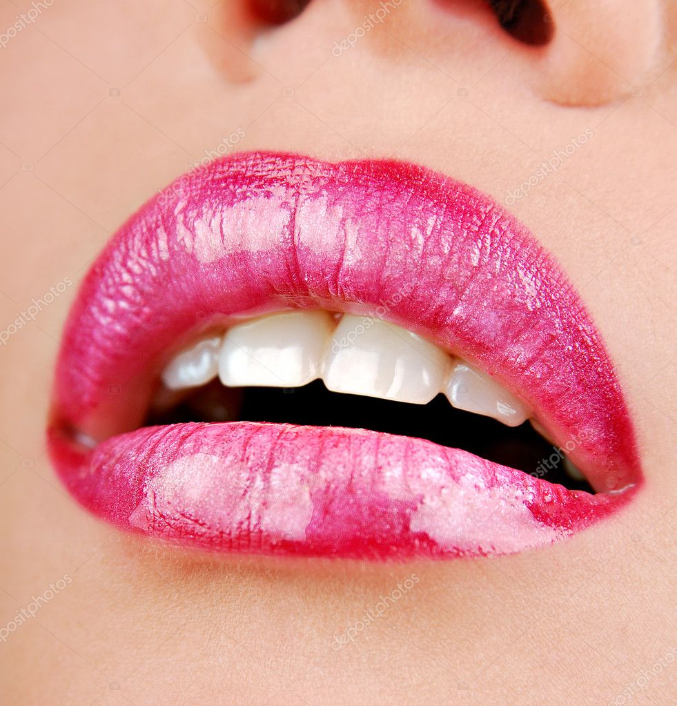 Beautiful pink lips — Stock Photo © valuavitaly 1488052