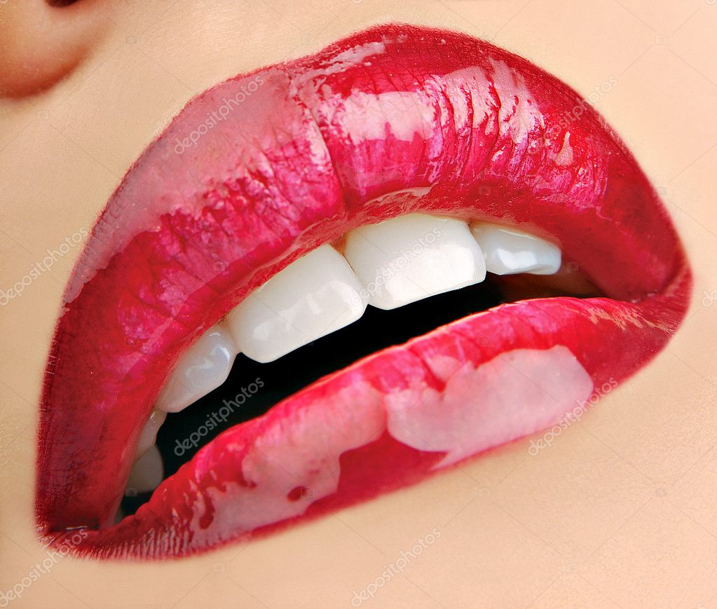 Glam winecoloured lips. — Stock Photo © valuavitaly 1488065