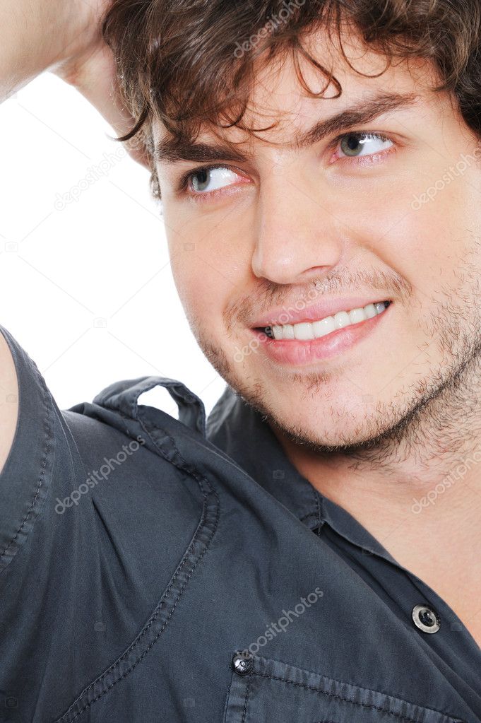 Face of smiling man looking away — Stock Photo © valuavitaly #1503346