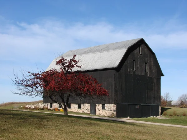Black barn — Stock Photo, Image