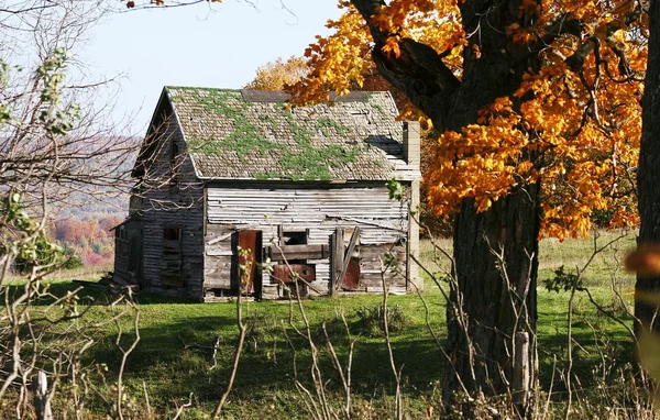 Напівзруйнований сільський будинок — стокове фото