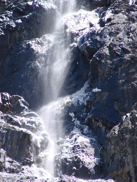 Water falls and snow Royalty Free Stock Images