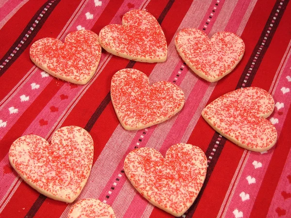 Heart sugar cookies — Stock Photo, Image