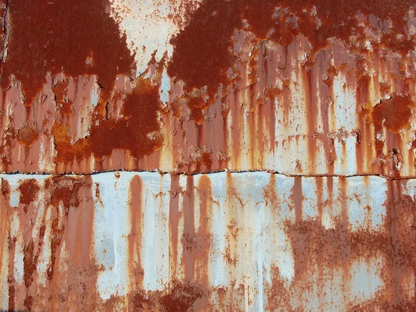 Rusty metal with blue paint — Stock Photo, Image