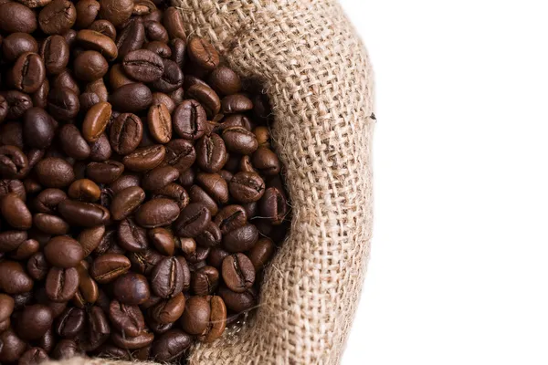 Koffie in een zak aan de linkerkant — Stockfoto