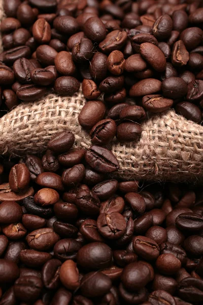 Koffie beide zijden van een zak — Stockfoto