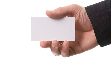 Hand giving card clipart