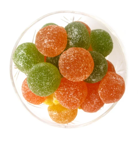 과일 젤리와 유리 — 스톡 사진