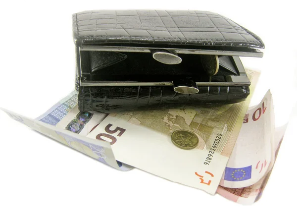 Purse and money — Stock Photo, Image