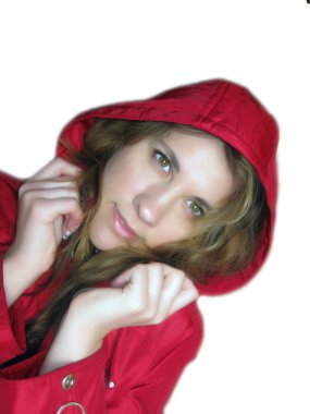 Girl in red clipart