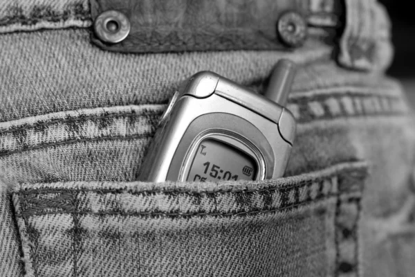 Hip-pocket and phone — Stock Photo, Image