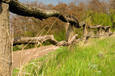 Old wooden fence clipart