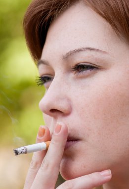 Woman smoking clipart