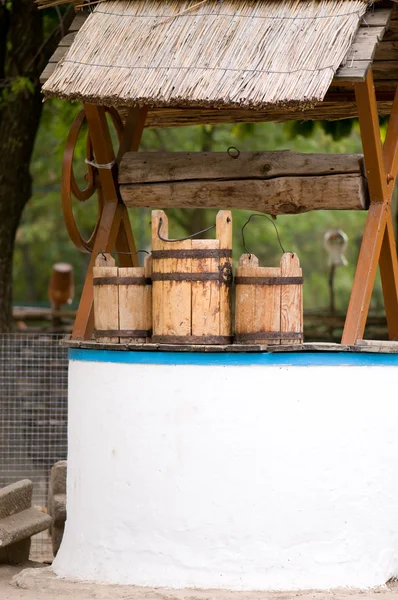 stock image Old wooden buckets