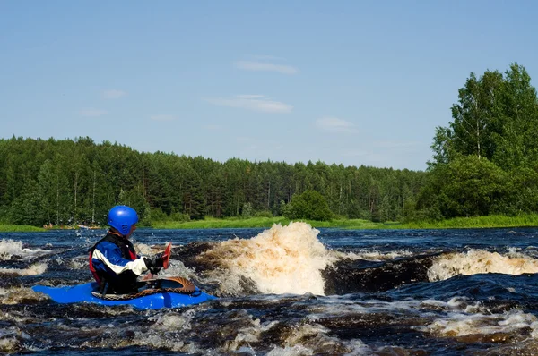 Kayak on river — Stock Photo, Image